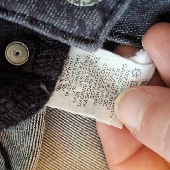 PRANA JEANS SIZE 12 CHEVRON PRINT IN DARK GRAY AND DARK PURPLE. - Picture 9 of 9